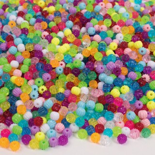 Pärlid plast soonilised  7-8mm 17 erinevat värvi