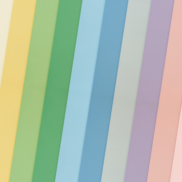 Värviline paber 130g 50 lehte pastell A4