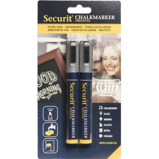 Kriidimarker securit 2 tk. hõbe lõigatud ots 2-6mm