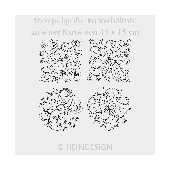 Tempel kummist 4 ornamenti 5,5*5,5cm