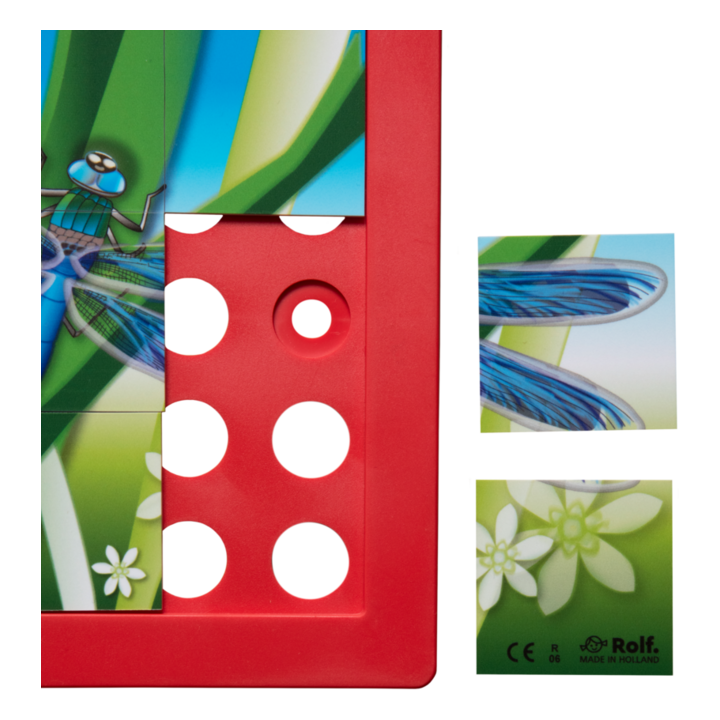 Pusled plastik alustel "putukad" 6 tk.