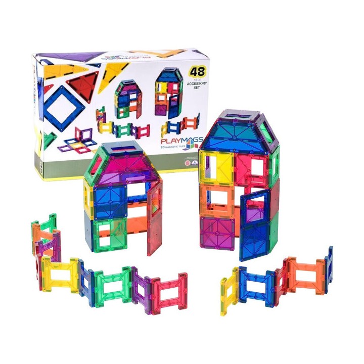 Playmags magnetklotsid 48 osa Playmags magnetklotsid 48 osa