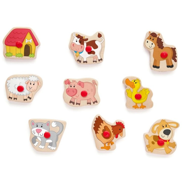 Puidust nupupusle + templid FARMILOOMAD 10 osa Puidust nupupusle + templid FARMILOOMAD 10 osa