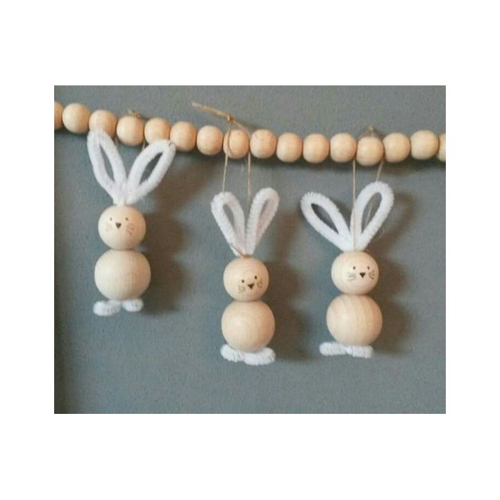 Pärlid puidust 20mm 100tk