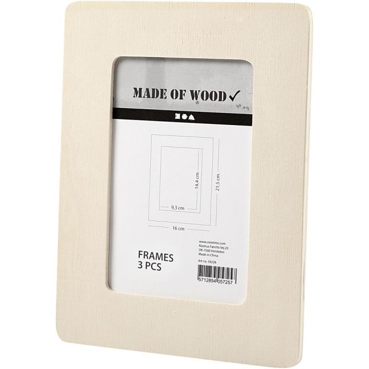 Pildiraam puidust 16*21,5cm 3 tk. Pildiraam puidust 16*21,5cm 3 tk.