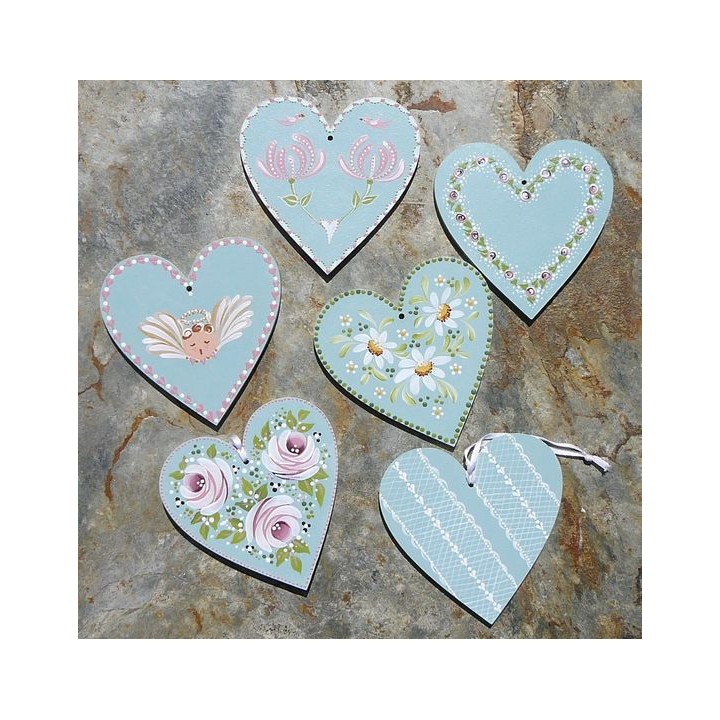 Puidust südamed 100tk. erinevad suurused