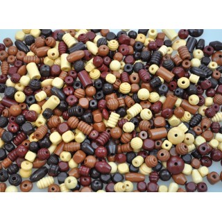 Pärlid puidust 120g pruunikad