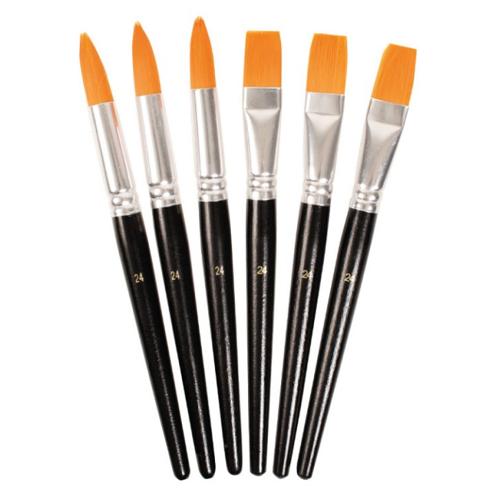 Pintslid sünteetilised lame+ümar nr.24  6 tk.