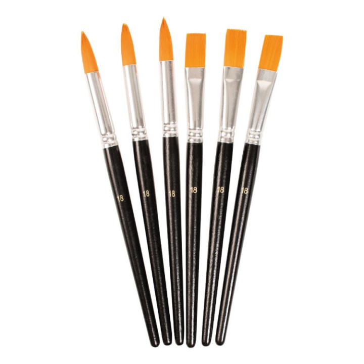 Pintslid sünteetilised lame+ümar nr.18  6 tk.