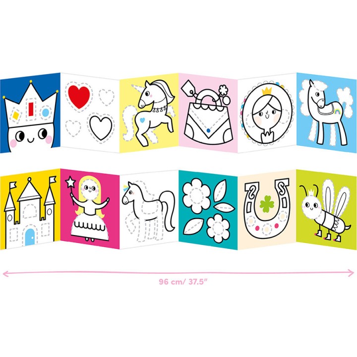 Värviraamat pikk joonista joone järgi 2tk 96cm