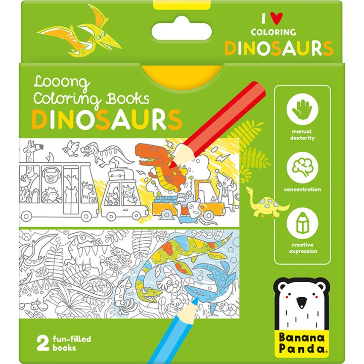 Värviraamat pikk dinosaurused 2tk 96cm