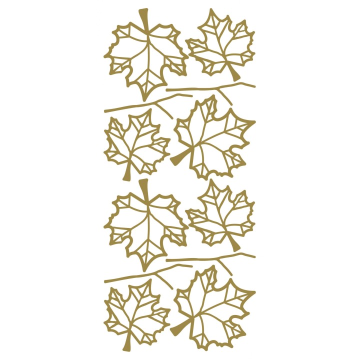 Kontuurkleebis kuldne vahtralehed