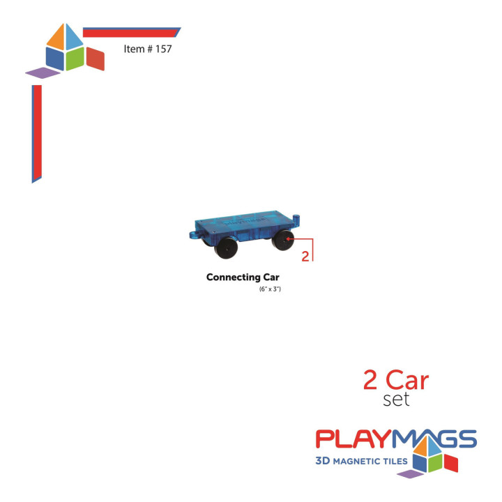 Playmags magnetklotside 2 auto komplekt Playmags magnetklotside 2 auto komplekt