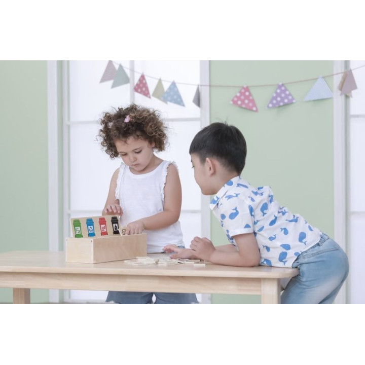 Lauamäng puidust "Prügi sorteerimine" Lauamäng puidust "Prügi sorteerimine"