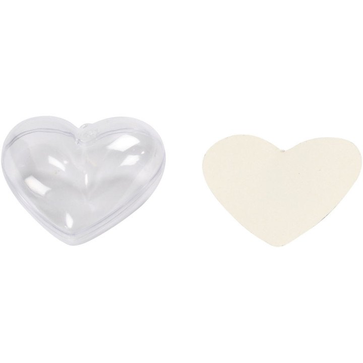 Akrüülsüda läbipaistev  6,5cm 2 osaline 10tk pakis