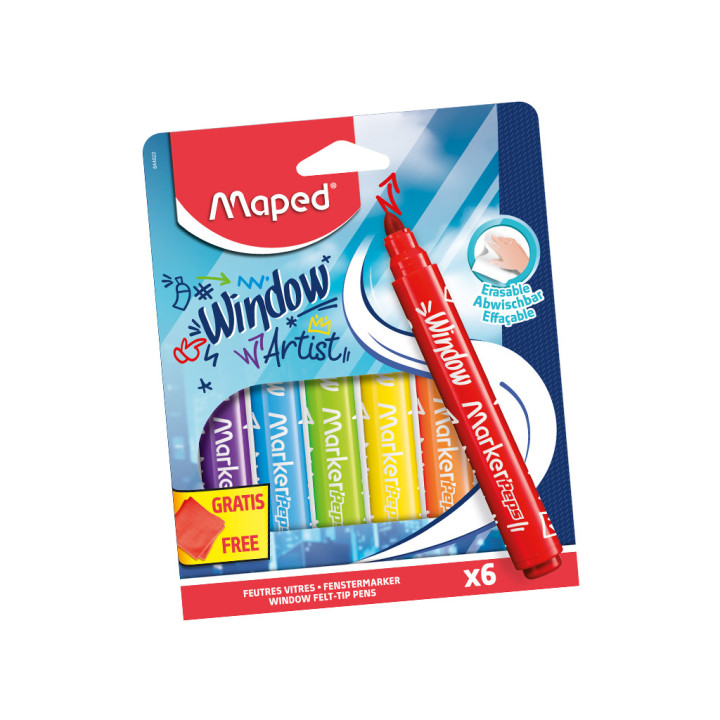 Marker aknale-klaasile 6 tk. MAPED