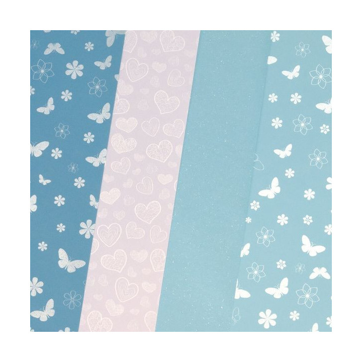 Disainkartongi segupakk A4 20 lehte sinine