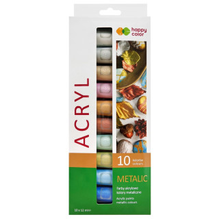 Akrüülvärvid 10*12 ml metallic