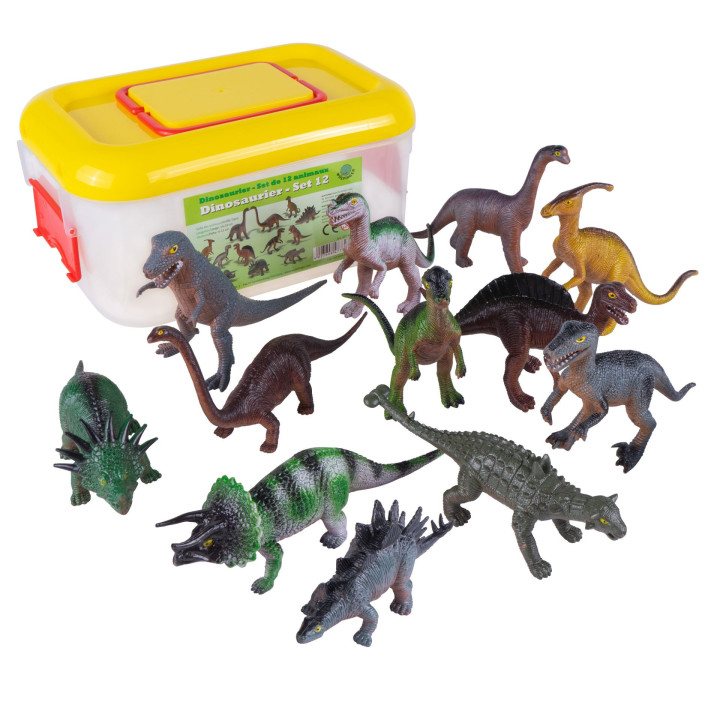 Dinosaurused 12 tk. plastkarbis