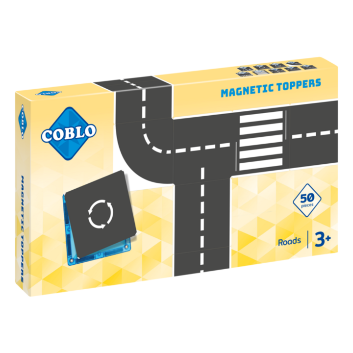 Coblo 60-osaline lisatarvikute komplekt "AUTORADA" magnetklotsidele