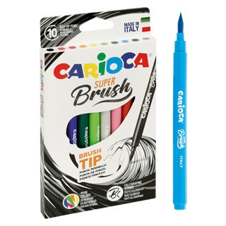 Viltpliiats pintselotsaga, 10tk. Carioca