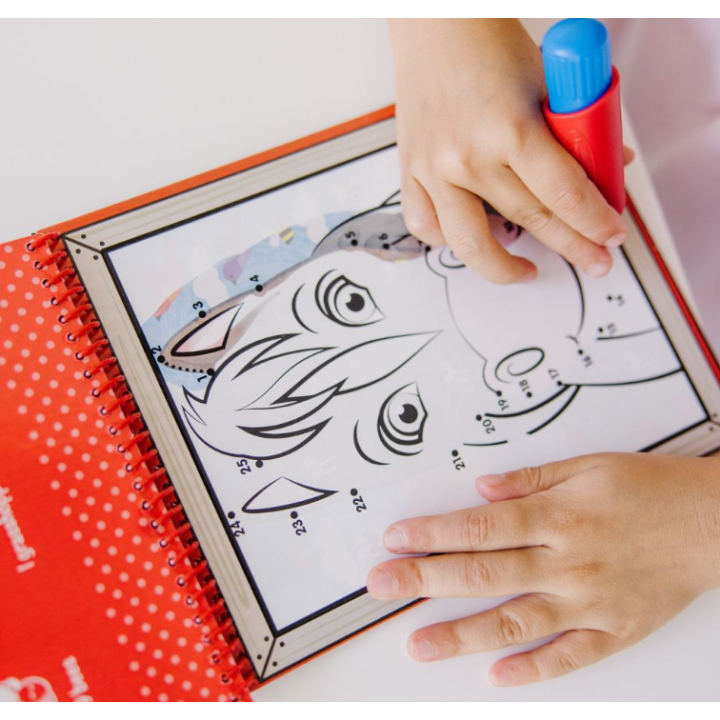 Värviraamat veega värvimiseks, ühenda punktid