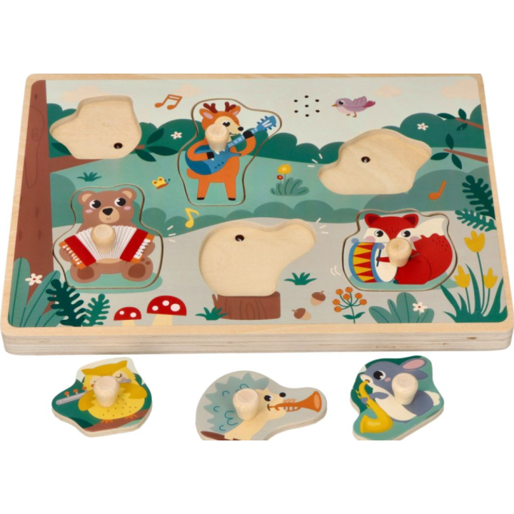 Helidega nupupusle, muusikariistadega metsloomad