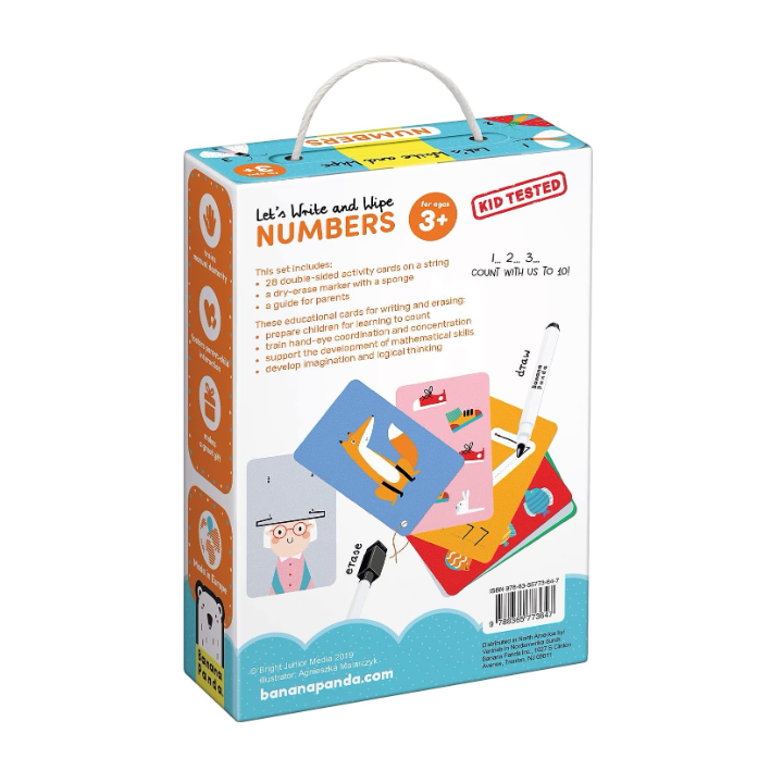 Tegevuskaardid kirjuta ja kustuta, NUMBRID