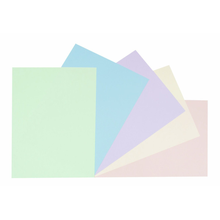 Kartong 250g/m A4 25 lehte - 5 pastellset tooni