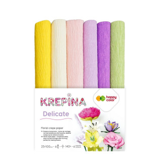 Krepp paber veniv 140% 6 värvi Delicate