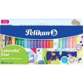 Viltpliiats Colorella Star 24värvi /18intensiivset +6 pastellset tooni/