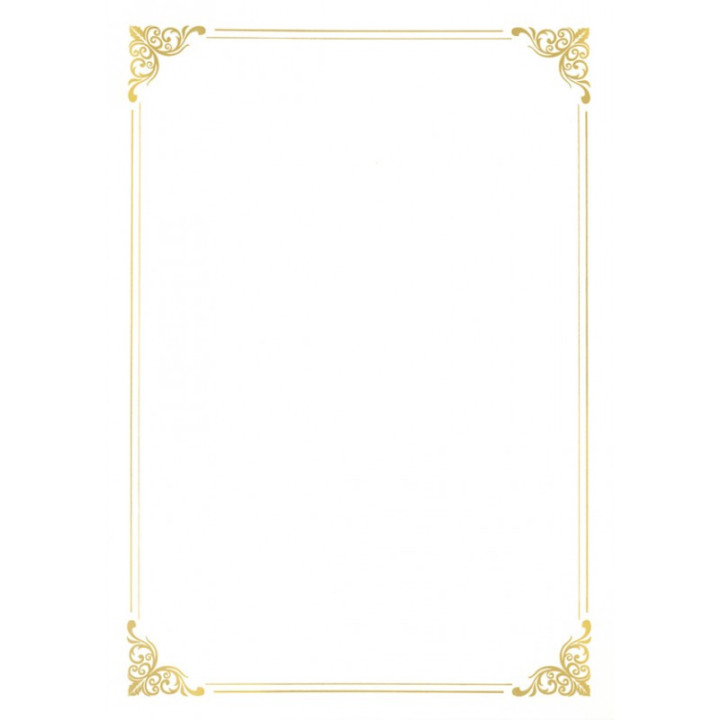 Kartong / diplomipõhi 190g/m2 A4 20 lehte kuldse, metallik läikega