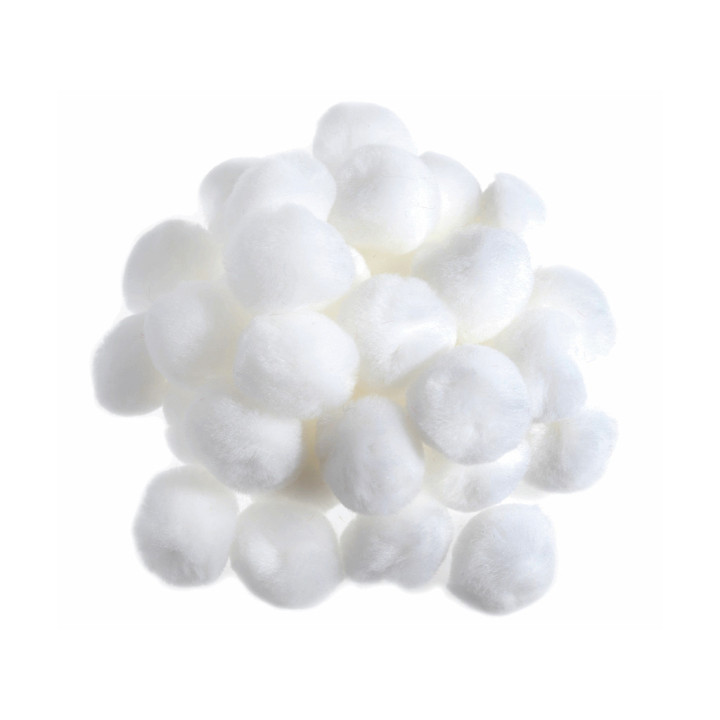 karvapallid 15 mm 60 tk. valged