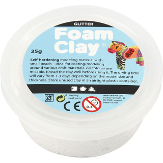 foam clay glitter valge 35g