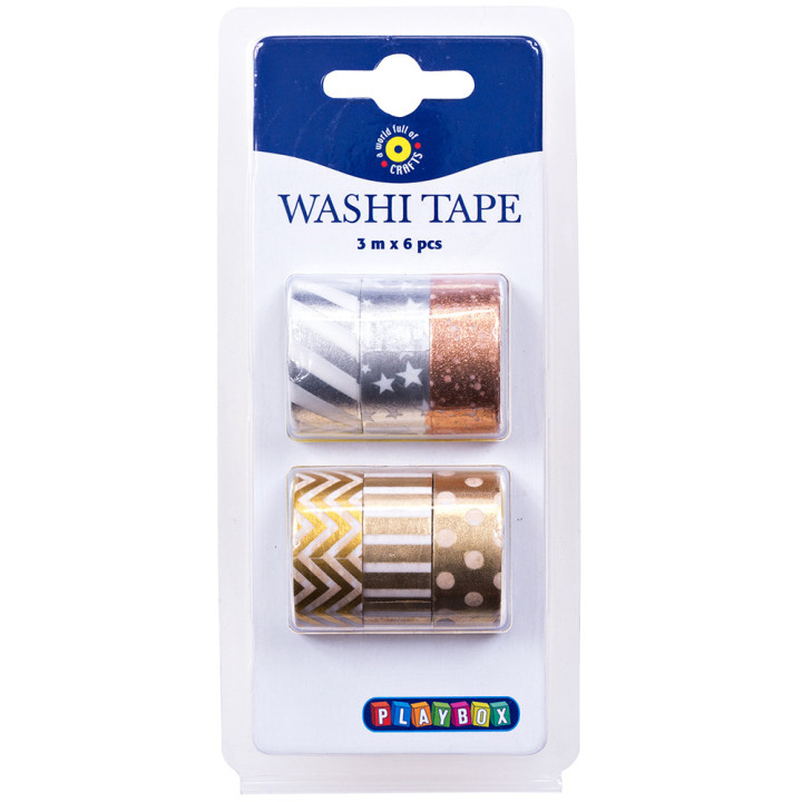 washi teip 15mm*6*3m metallik