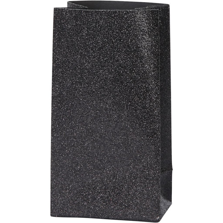 kinkekott 17*6*9cm 8 tk. sädelusega must