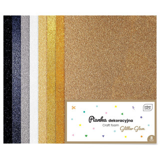 vahtplast A4 8 värvi  glitter