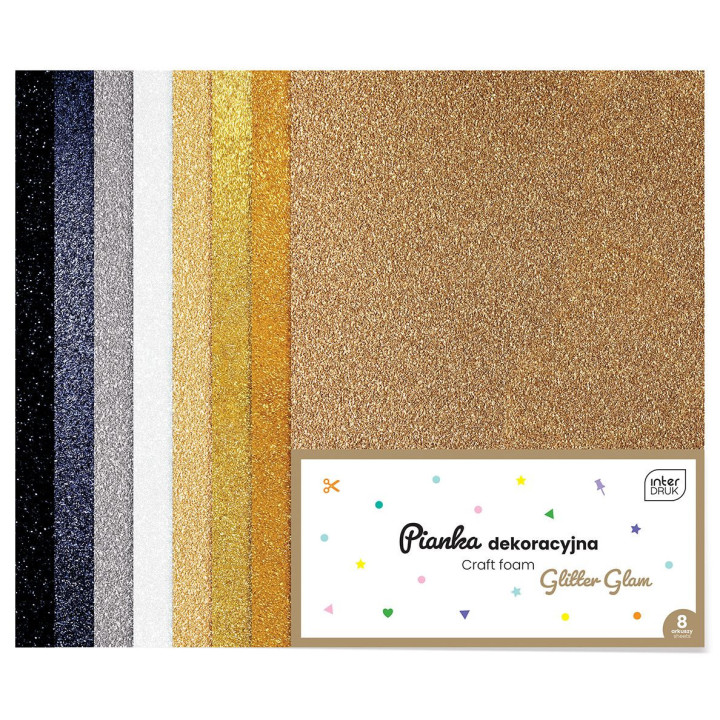 vahtplast A4 8 värvi  glitter