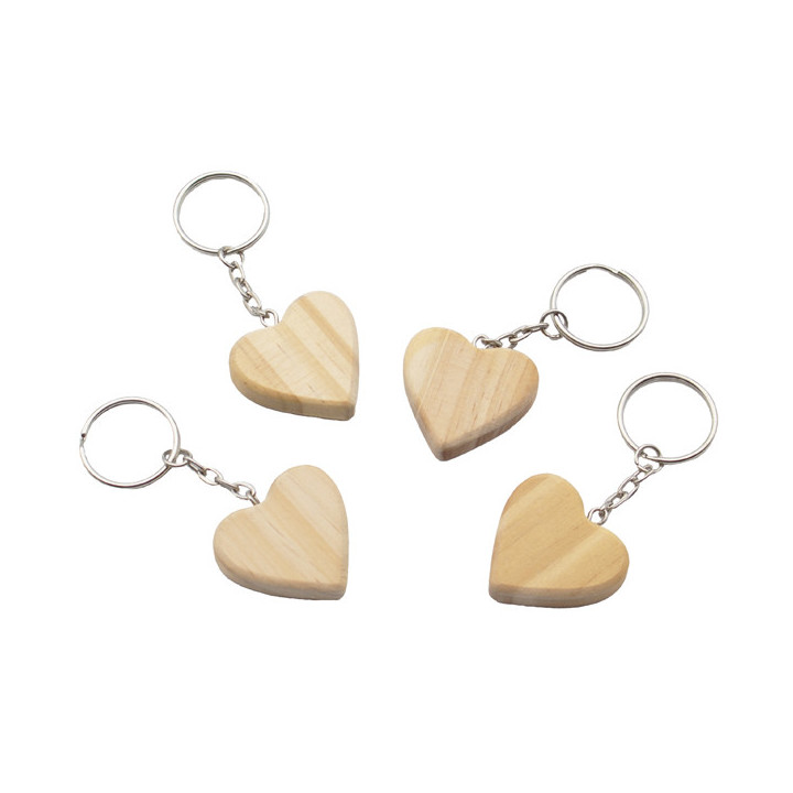 Võtmehoidja puidust  süda 12 tk.