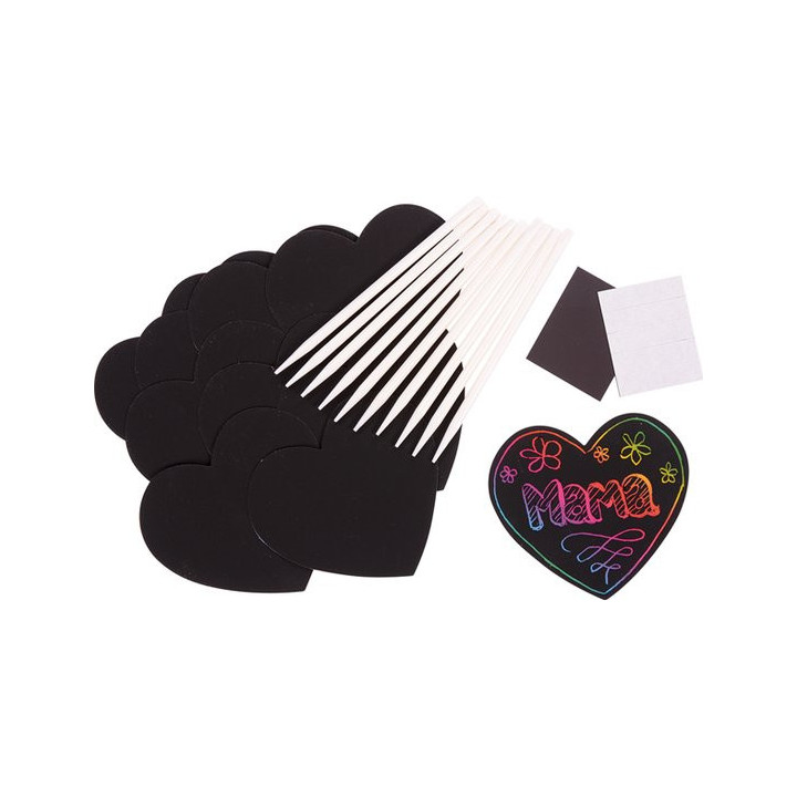 kraapimislehed süda 10 tk.