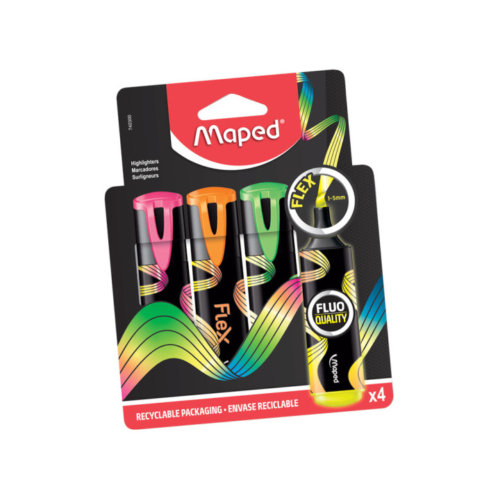 tekstimarker Maped Fluo Peps Flex 4tk