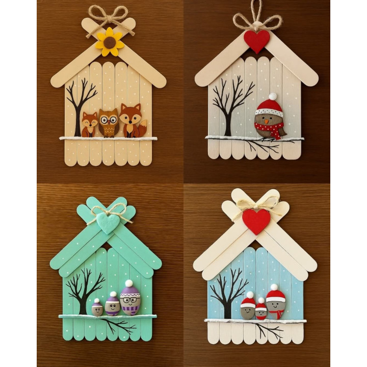 Puidust värvilised pulgad 1000 tk.