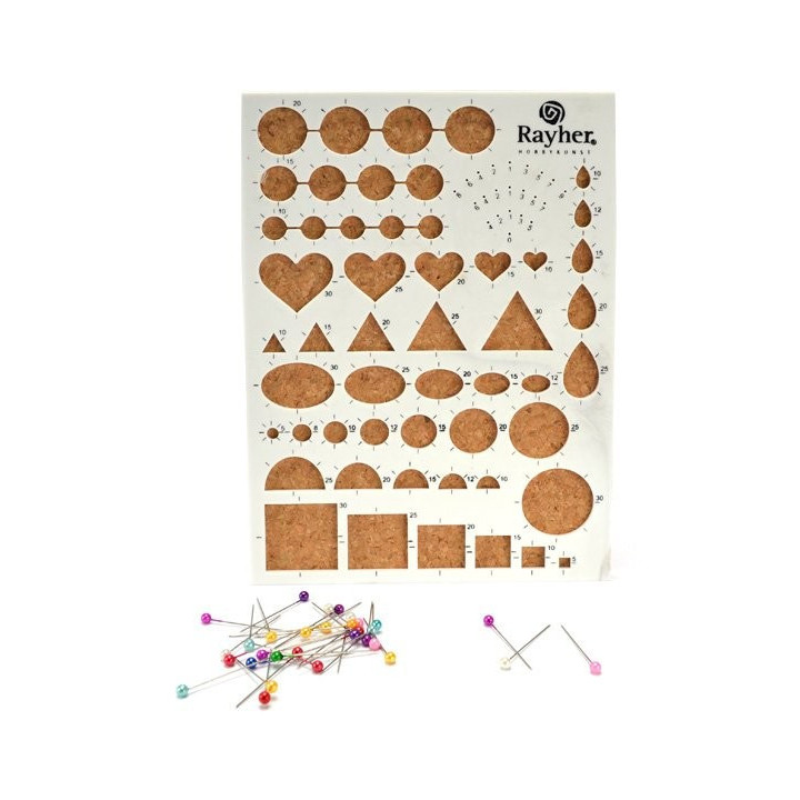 Quillingu šhabloon+ korkplaat +nööpnõelad