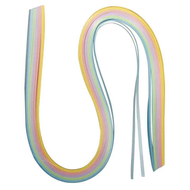 Paberiribad rullimiseks /quilling/ 6mm x 50 cm 100 tk. pastelsed toonid