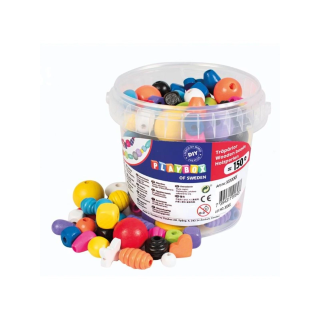 puidust värvilised pärlid +kummipael 5m