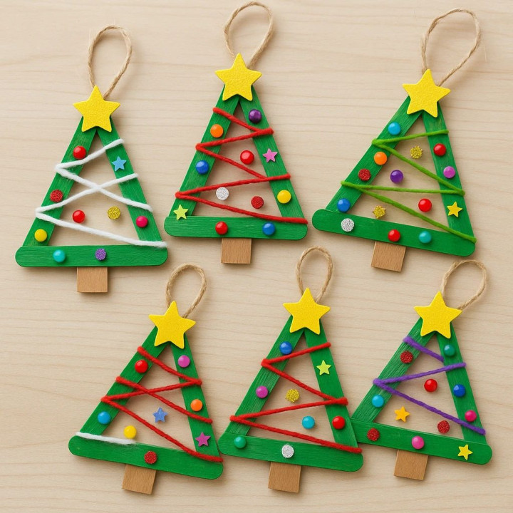 Puidust pulgad 50tk värvilised