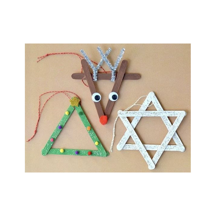 Puidust pulgad 50tk värvilised