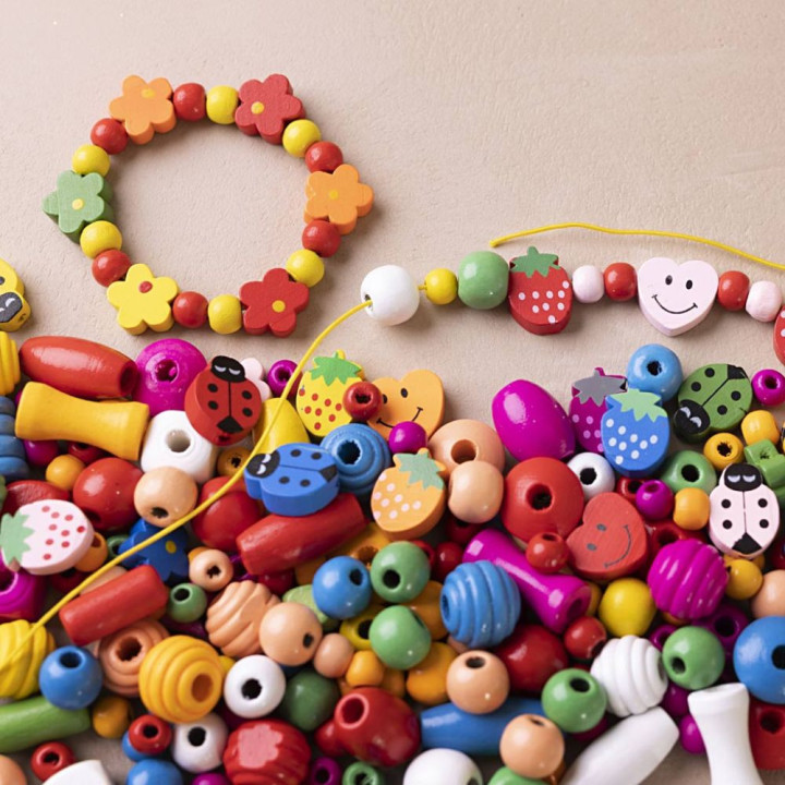 Käsitöökomplekt  puidust pärlitega