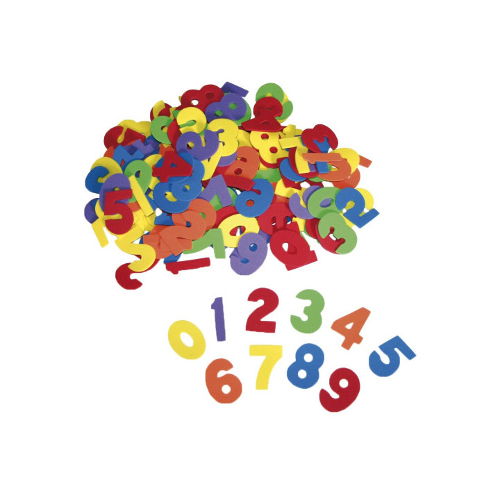 numbrid vahtplastist 5cm 150 tk.6 värvi