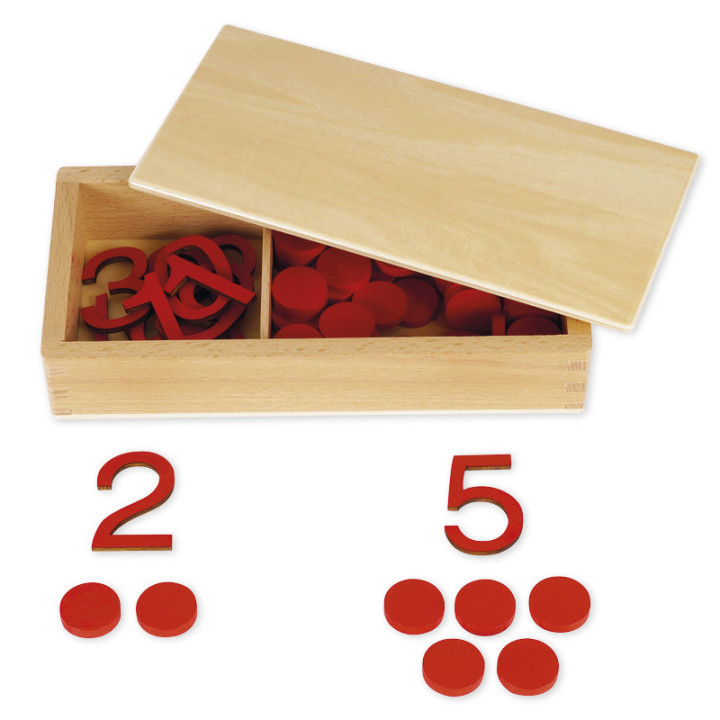 puidust numbrid ja žetoonid 10+55